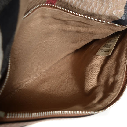 Burberry House Check Large Adeline Crossbody Saddle Brown 5 of 12