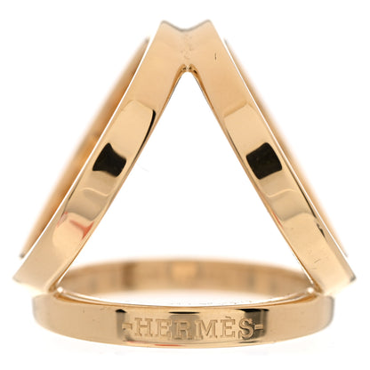 Hermes Permabrass Gold Plated Trio Scarf Ring 1 of 7