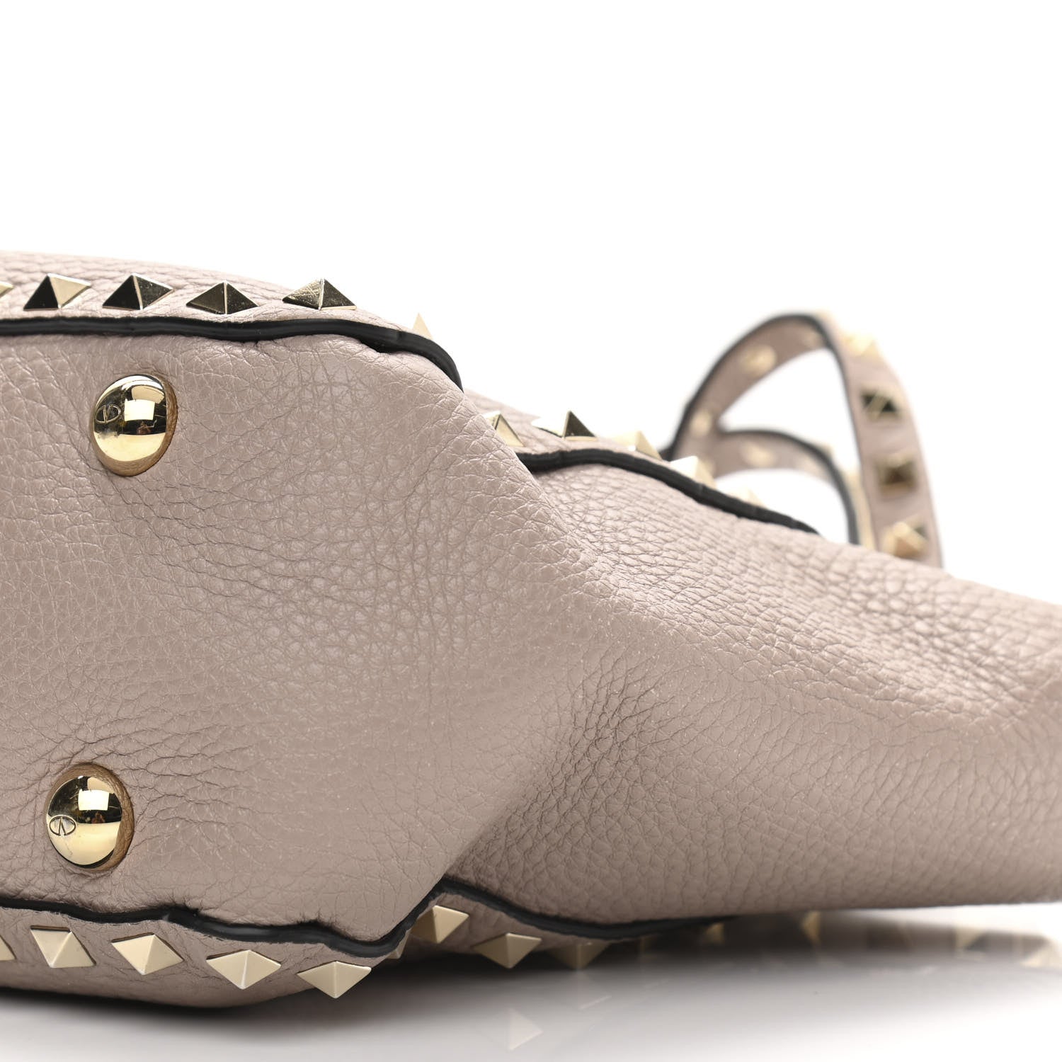 Valentino Garavani Pebbled Calfskin Mini Rockstud Tote Poudre 8 of 9