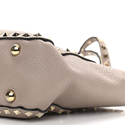 Valentino Garavani Pebbled Calfskin Mini Rockstud Tote Poudre 8 of 9