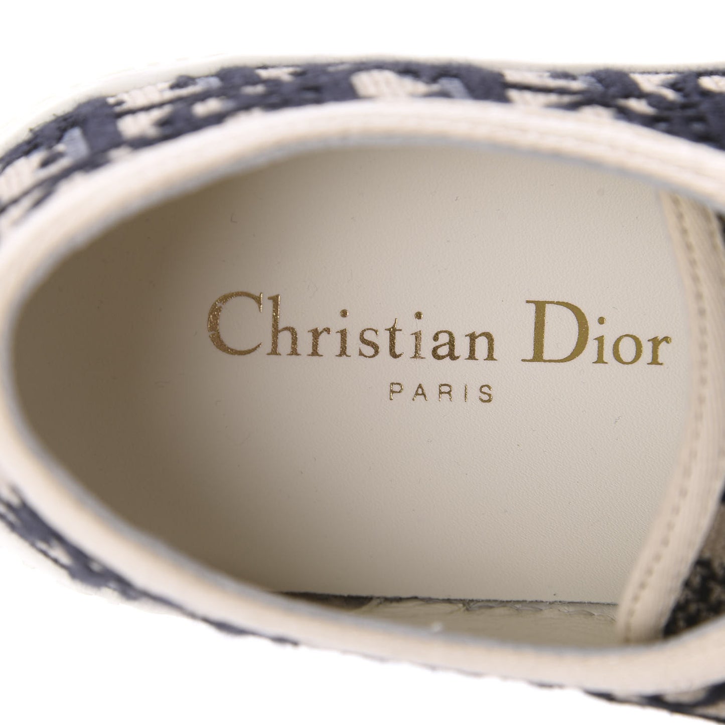 Canvas Oblique Walk'N'Dior Low Top Sneakers 39.5 Deep Blue