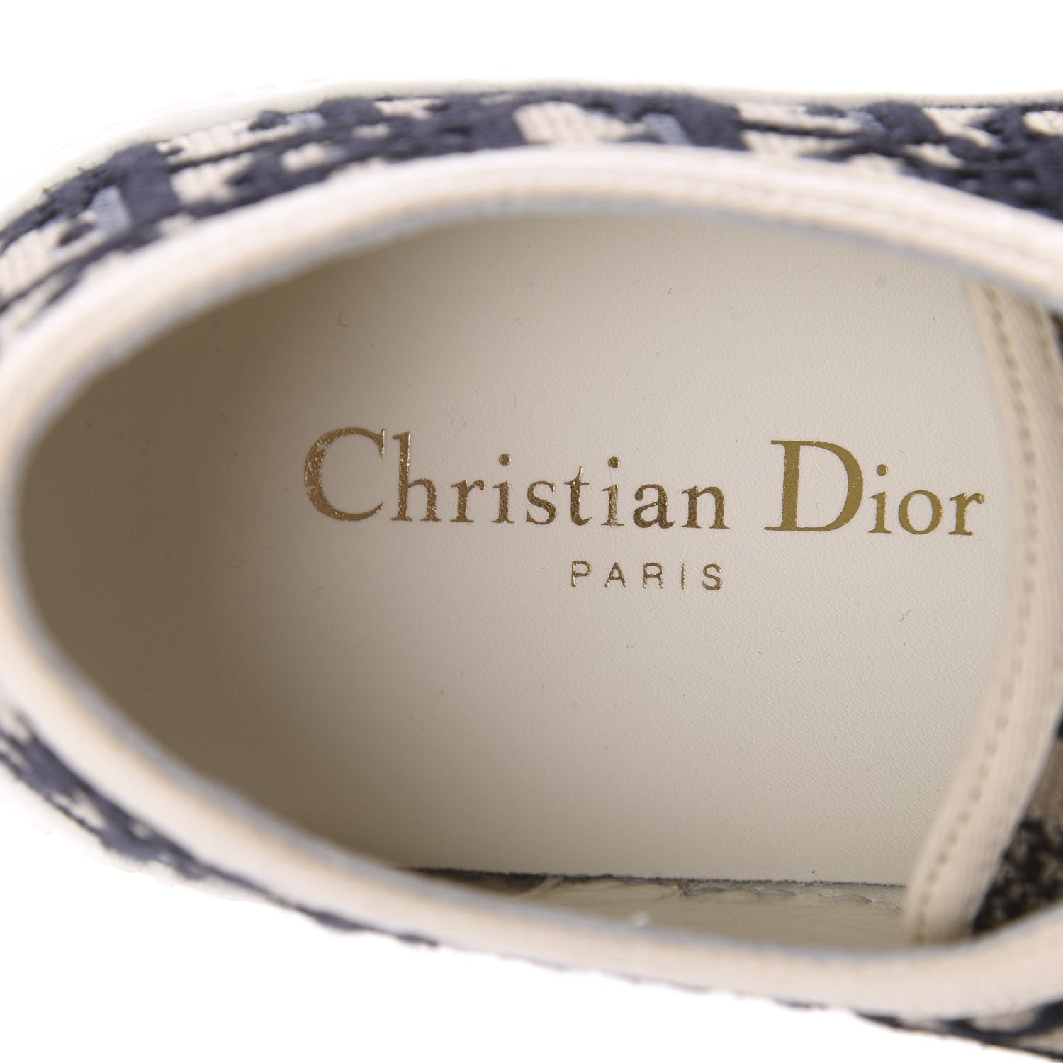 Christian Dior Canvas Oblique Walk'N'Dior Low Top Sneakers 39.5 Deep Blue 7 of 10