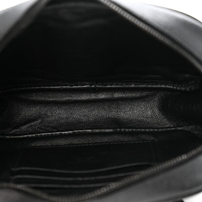 Saint Laurent Grain De Poudre Matelasse Monochrome Monogram Mini Lou Camera Bag Black 5 of 14