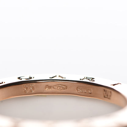 Bulgari 18K Rose Gold White Ceramic B.Zero1 Four-Band Ring 55 7.25 5 of 6