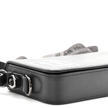 Off-White Saffiano Binder Crossbody Bag Black White 8 of 12