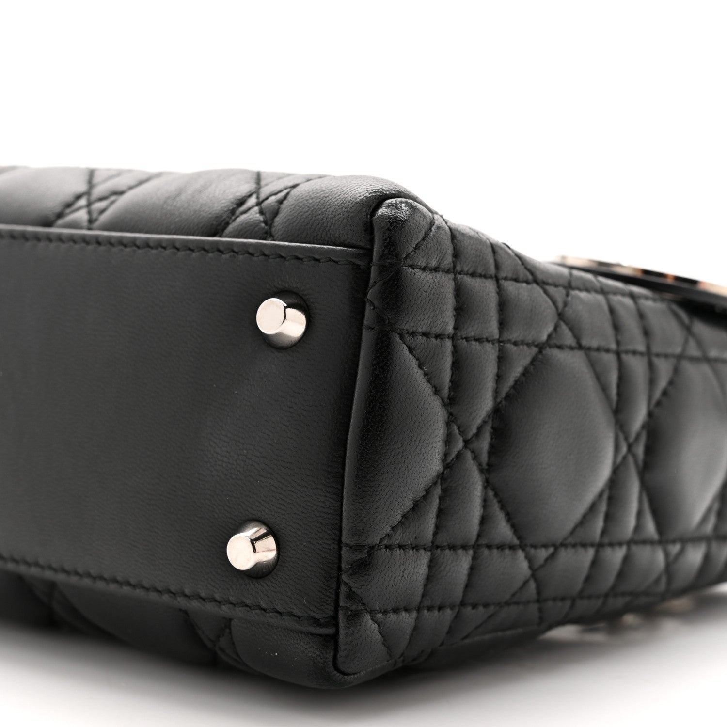 Christian Dior Lambskin Cannage Mini Lady Dior Black 10 of 11
