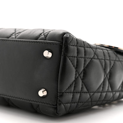 Christian Dior Lambskin Cannage Mini Lady Dior Black 10 of 11