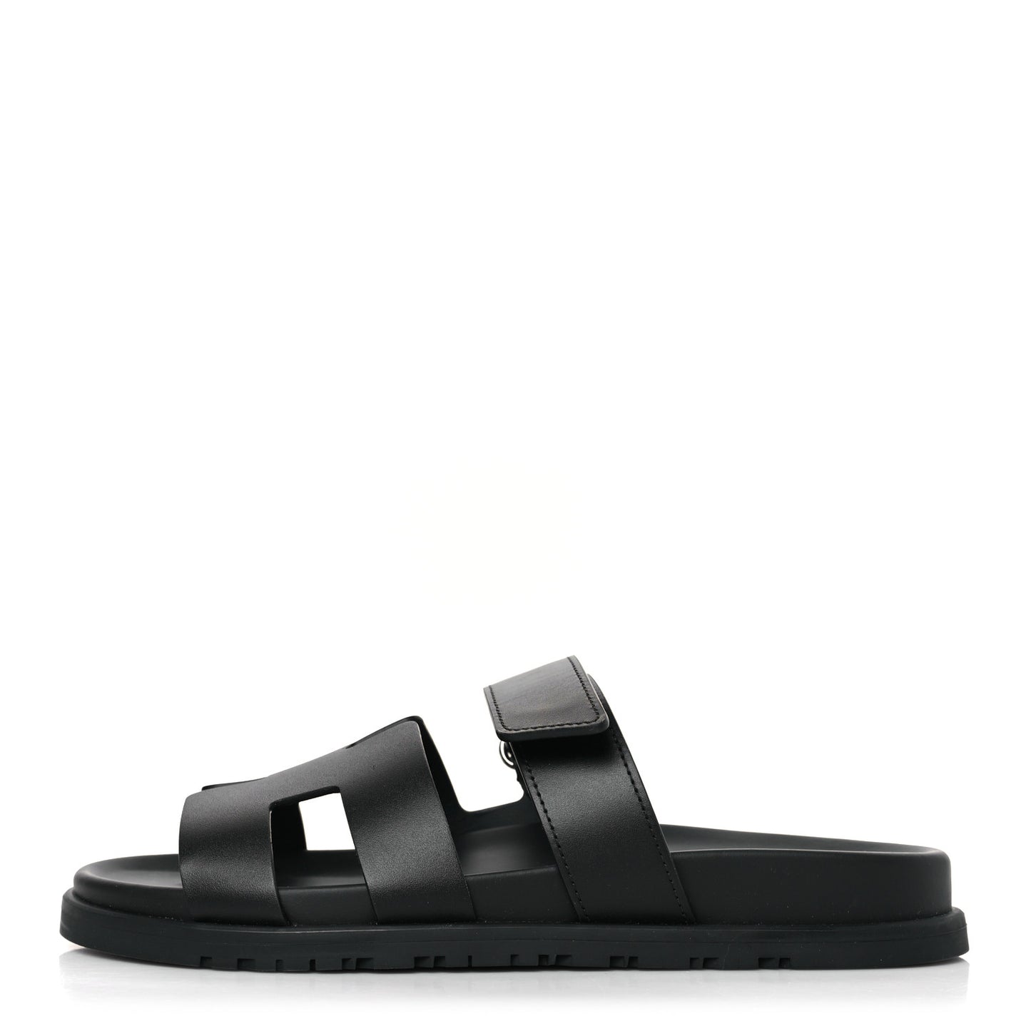 Calfskin Womens Chypre Sandals 39.5 Black