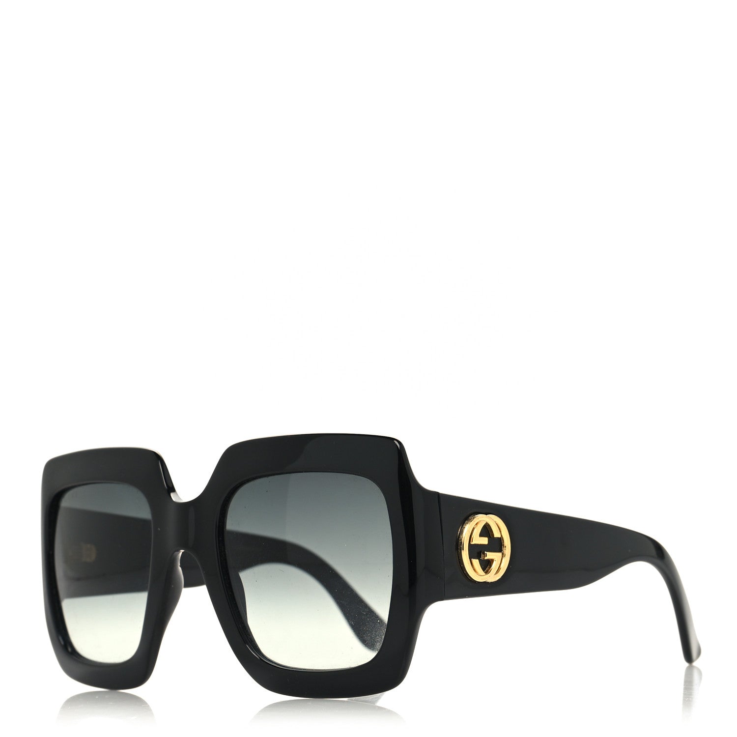 Gucci Acetate Square Frame Sunglasses GG0053S Black 1 of 9