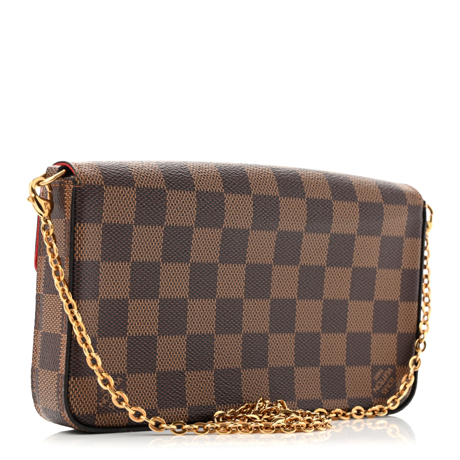 Louis Vuitton Damier Ebene Pochette Felicie Chain Wallet 4 of 15