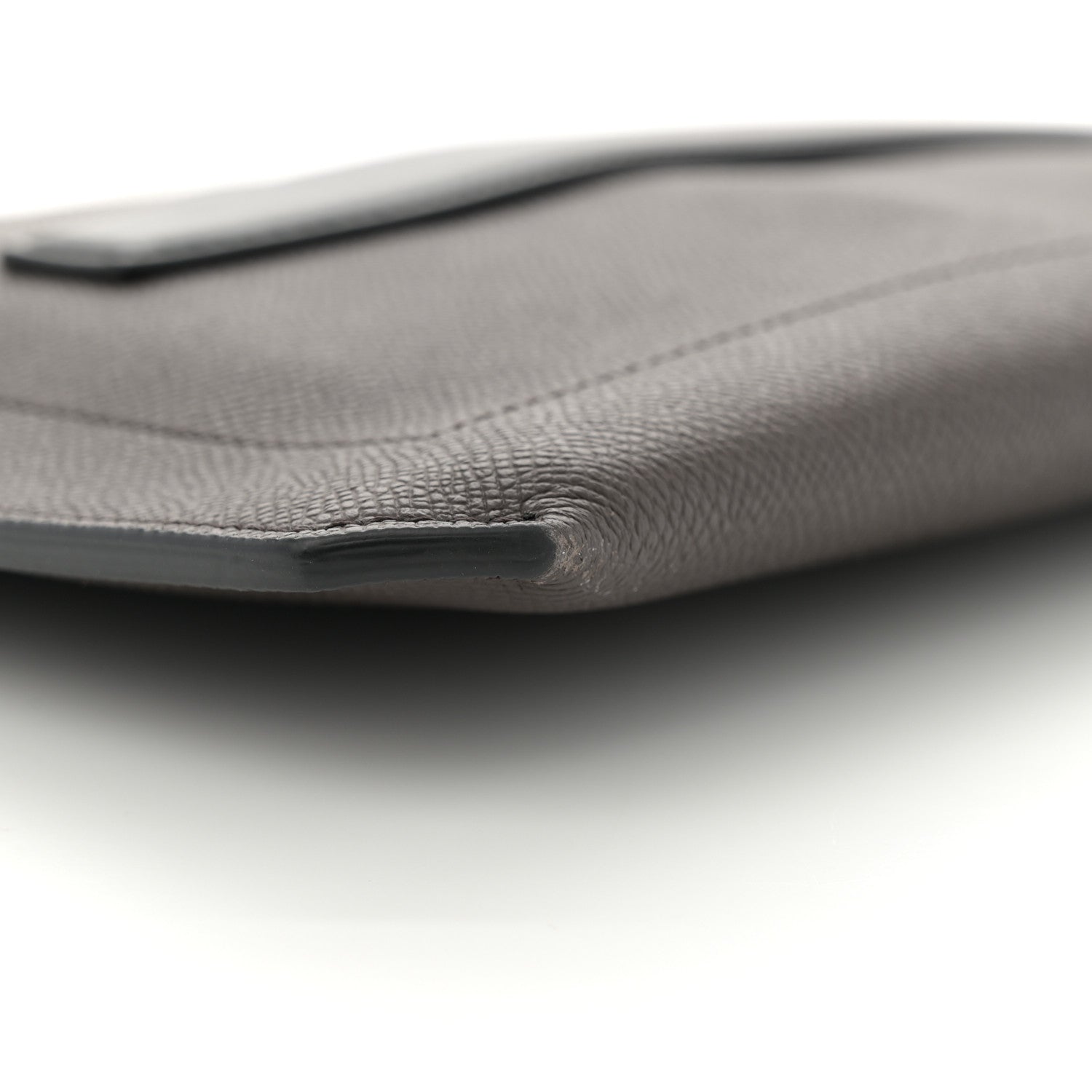 Tom Ford Grained Calfskin Portfolio Clutch With Handle Dark Brown Black 7 of 9