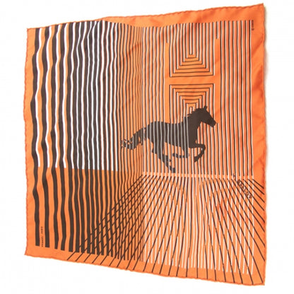 Hermes Silk H Au Gallop Pocket Square Scarf 1 of 5