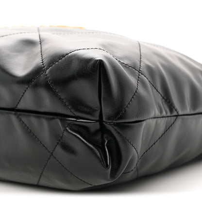 Chanel Shiny Calfskin Quilted Small Chanel 22 Black 11 of 12