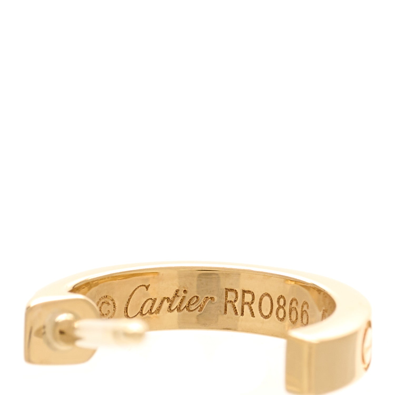Cartier 18K Yellow Gold Small LOVE Hoop Earrings 4 of 5