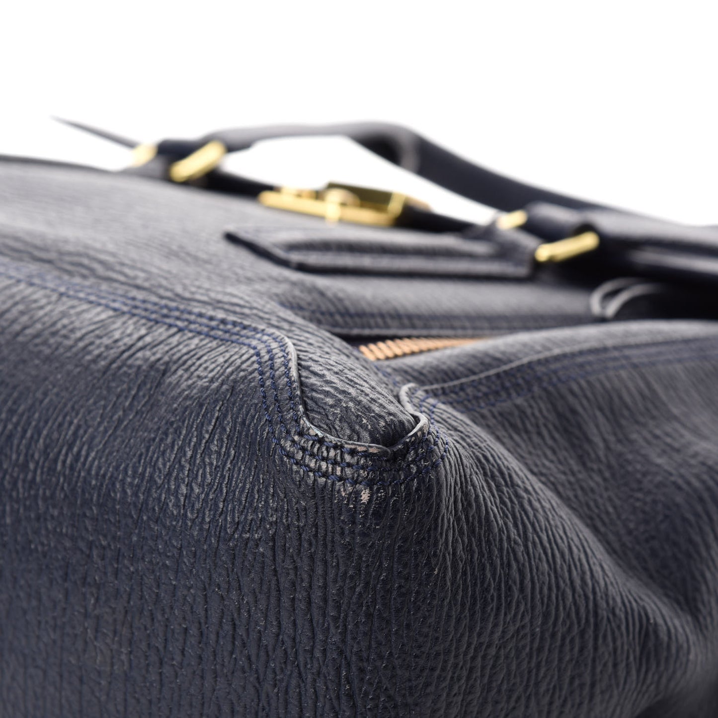 Textured Calfskin Large Pashli Satchel Ink