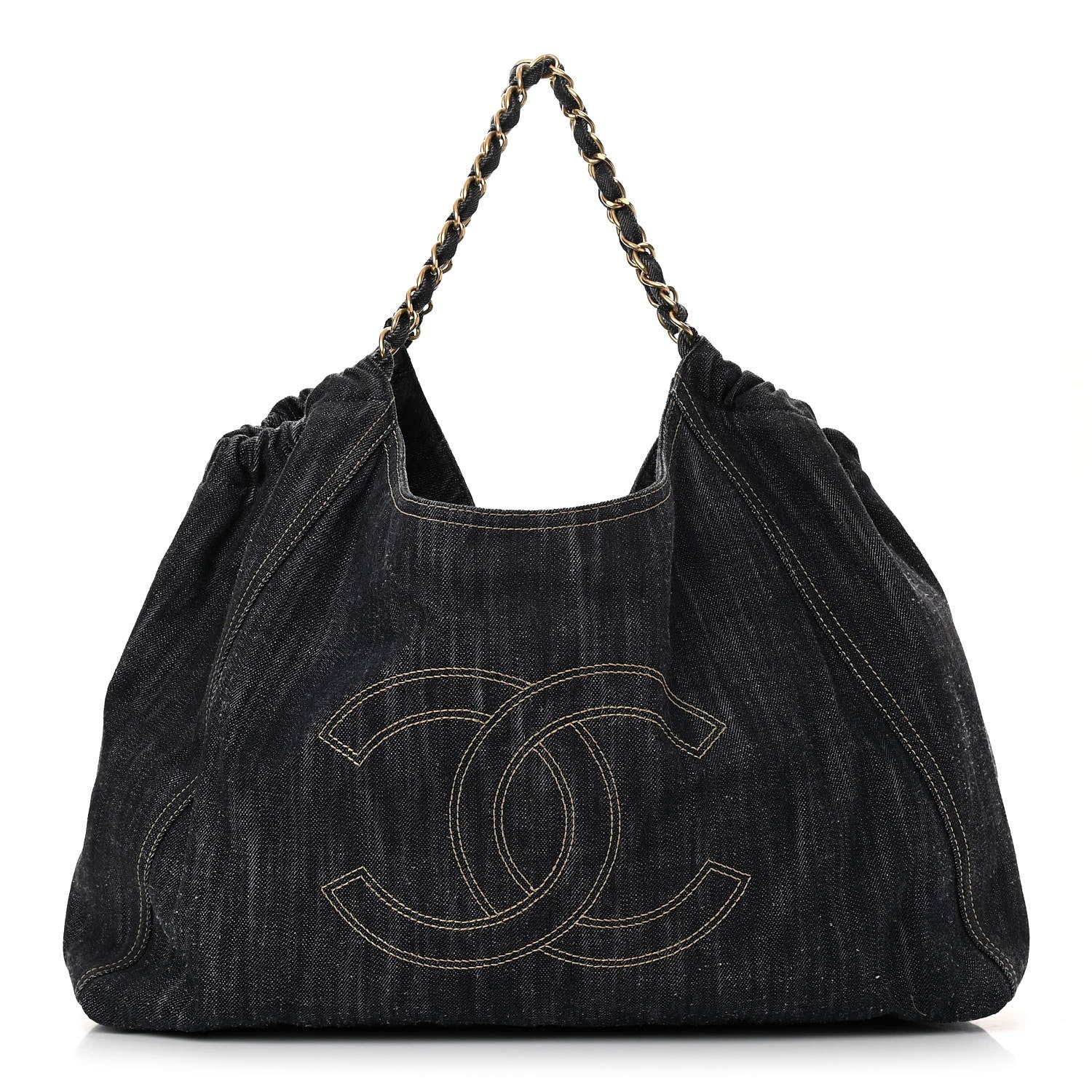 Chanel Denim XL Coco Cabas Tote Dark Blue 3 of 11
