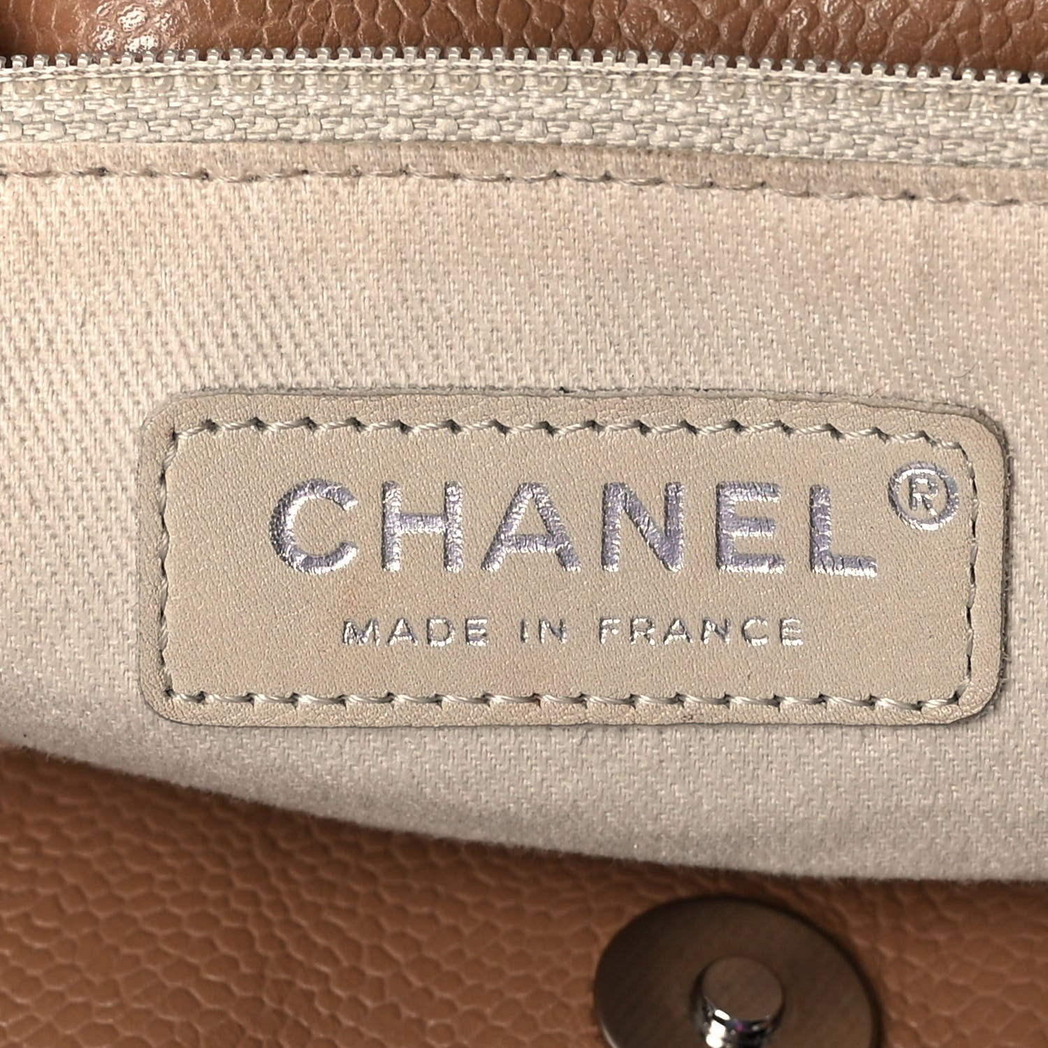 Chanel Caviar CC Tote Beige 5 of 14