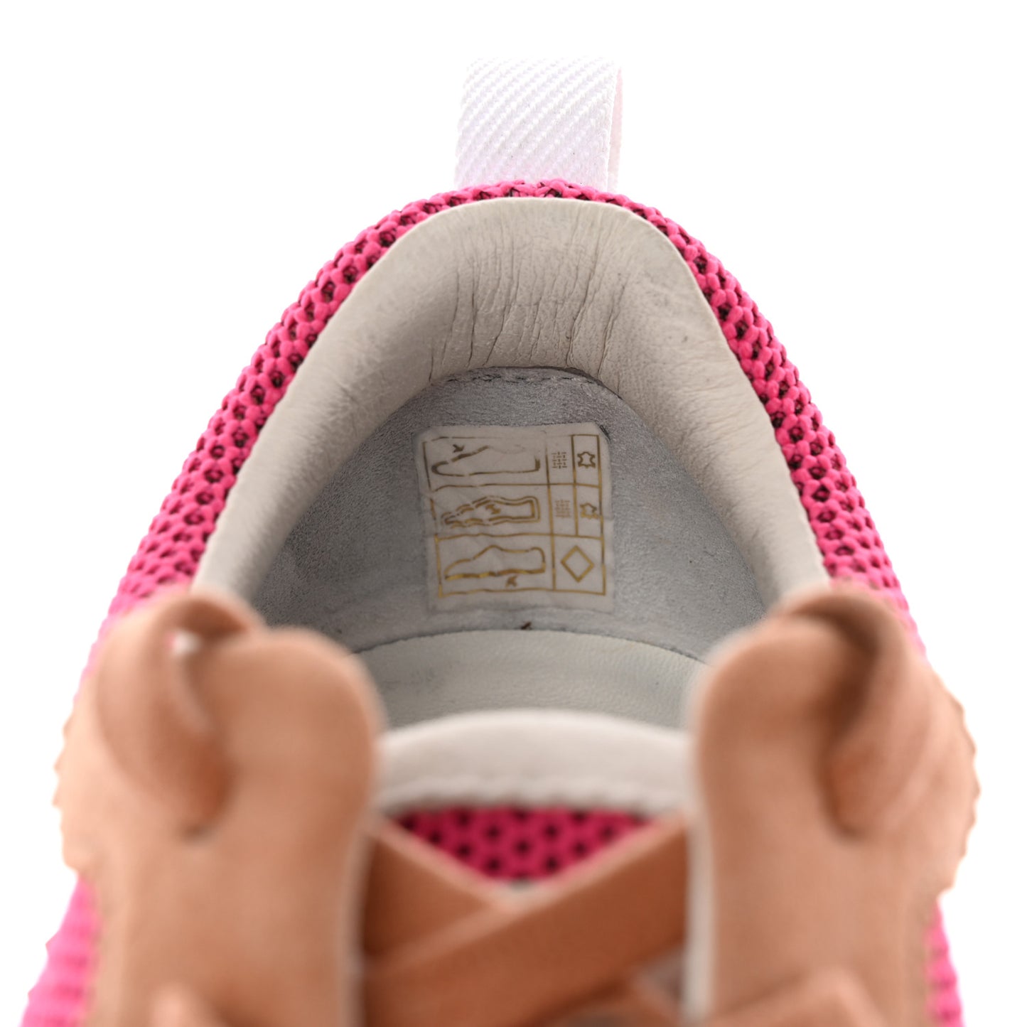 Air Mesh Suede Goatskin Bouncing Sneakers 38 Rose Multicolor