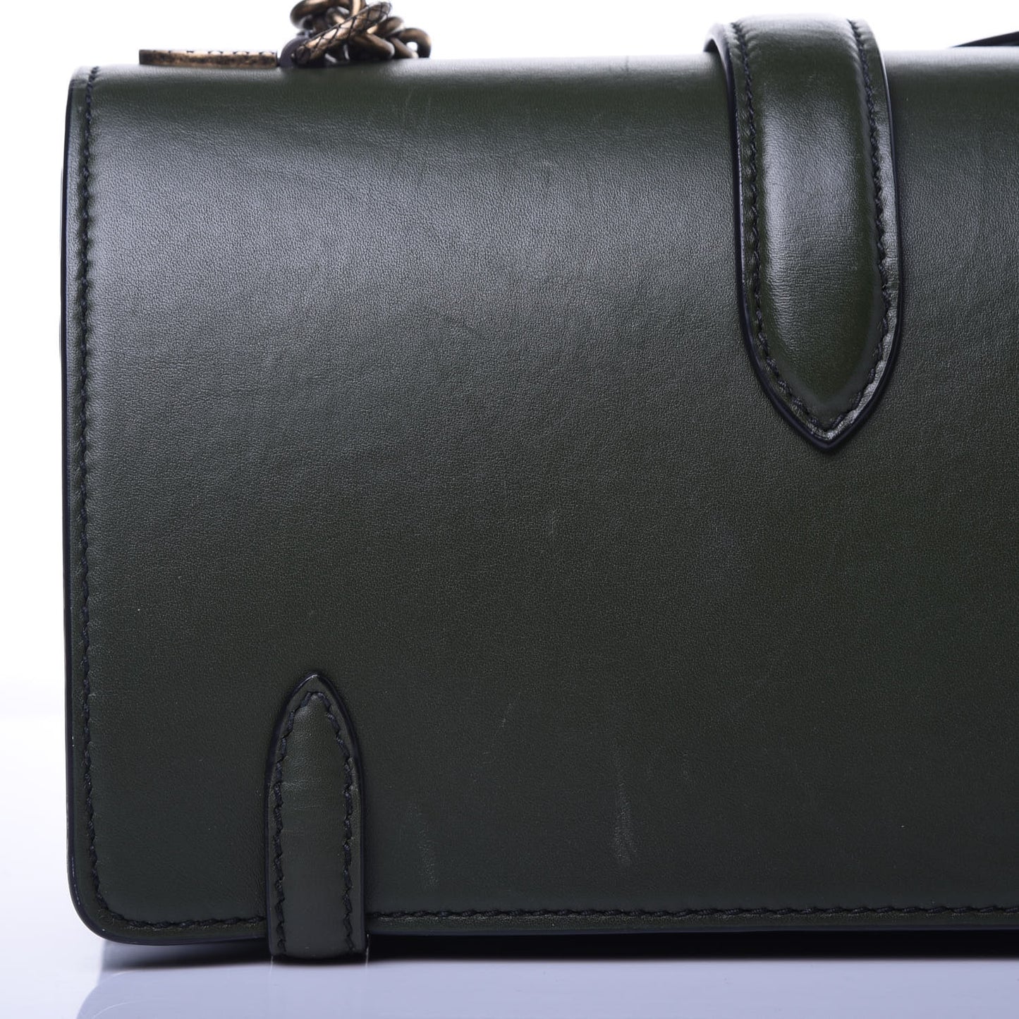 French Calf City Knot Bag Moss