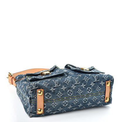 Louis Vuitton Monogram Denim Baggy PM Blue 3 of 8
