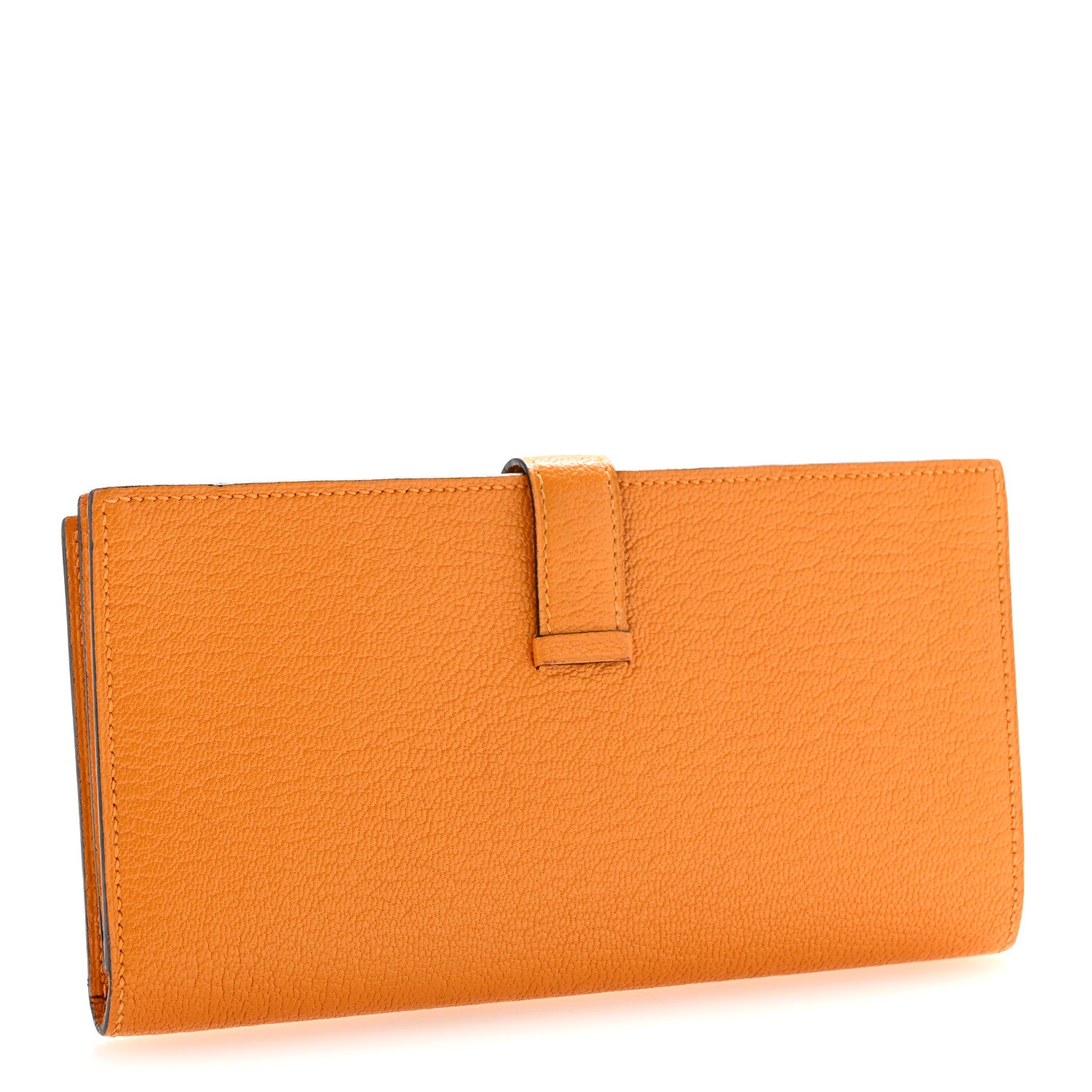 Hermes Chèvre Mysore Bearn Gusset Wallet Jaune Ambre 3 of 13