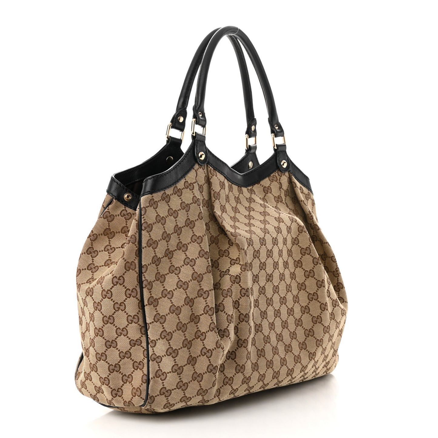 Monogram Large Sukey Tote Beige Ebony Black