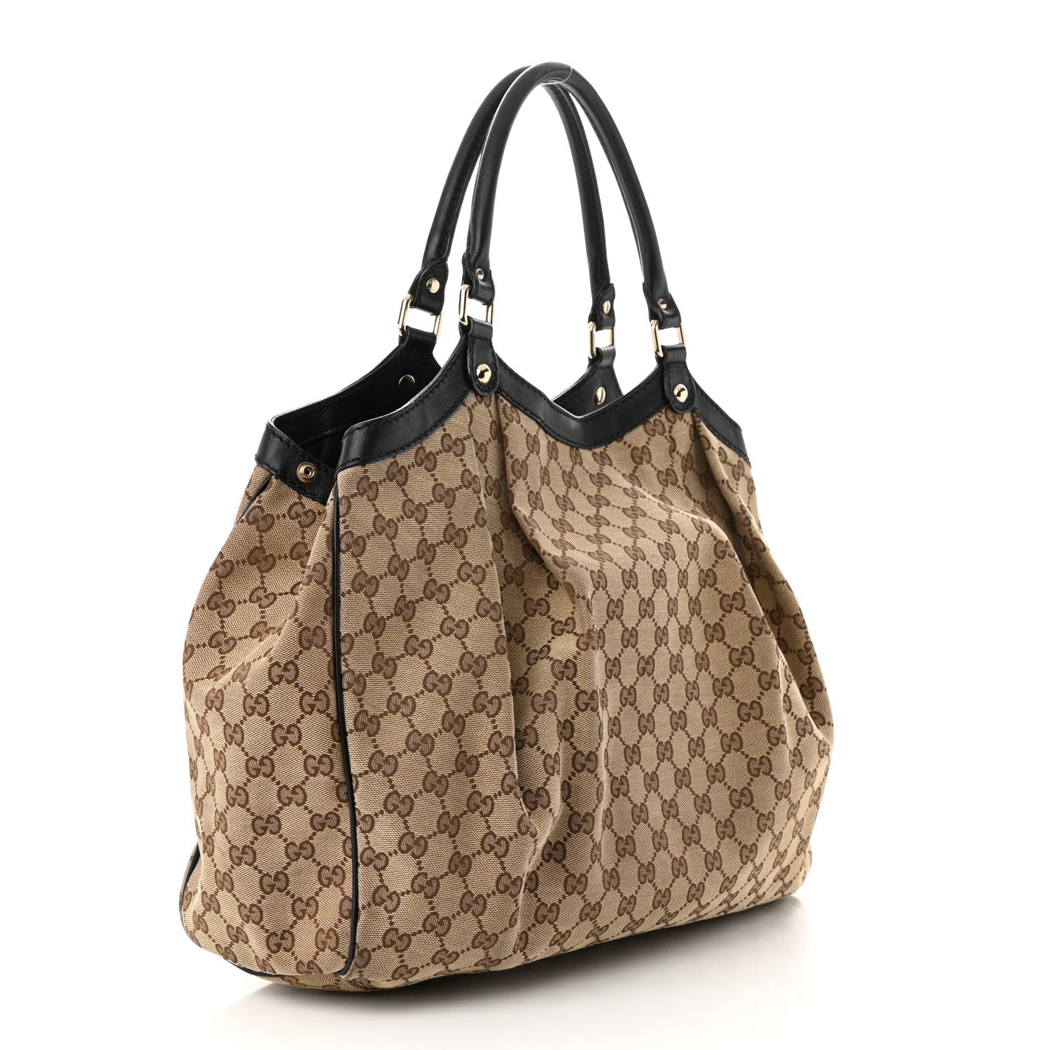 Gucci Monogram Large Sukey Tote Beige Ebony Black 3 of 11