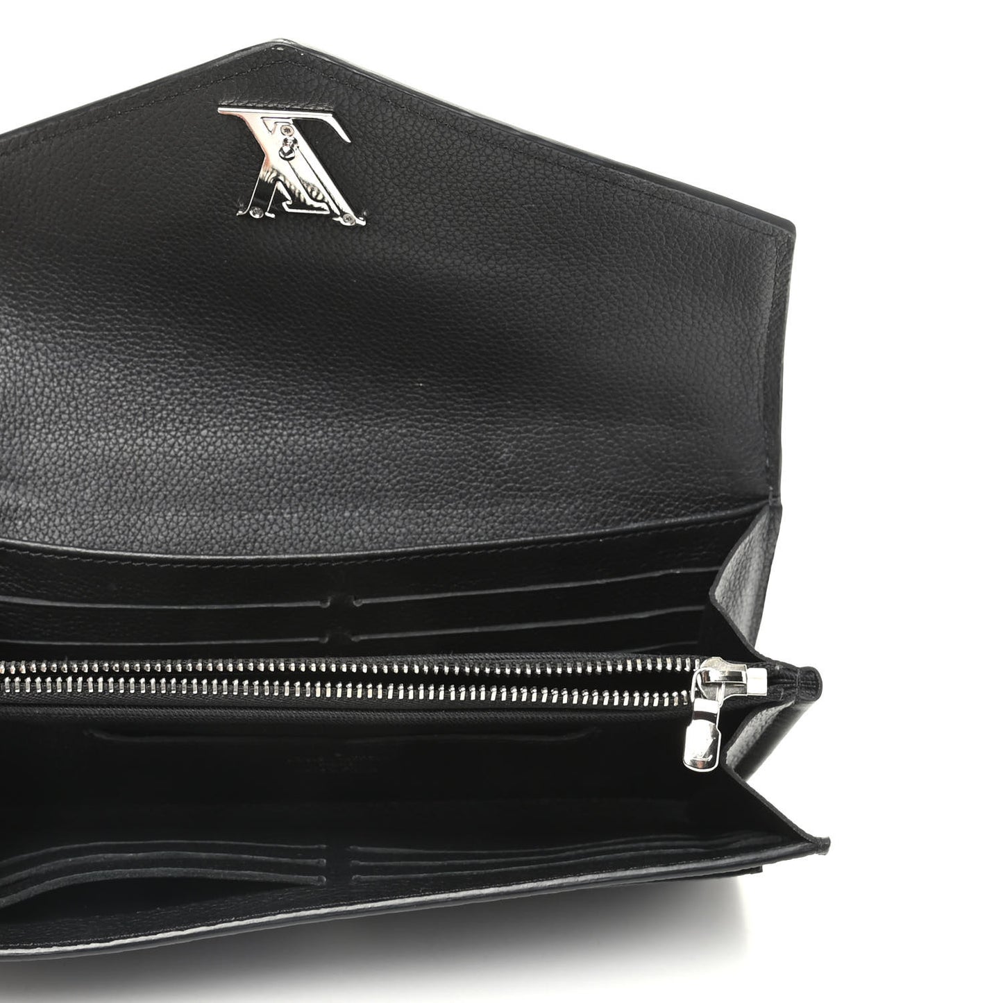 Soft Calfskin My Lockme Wallet Black