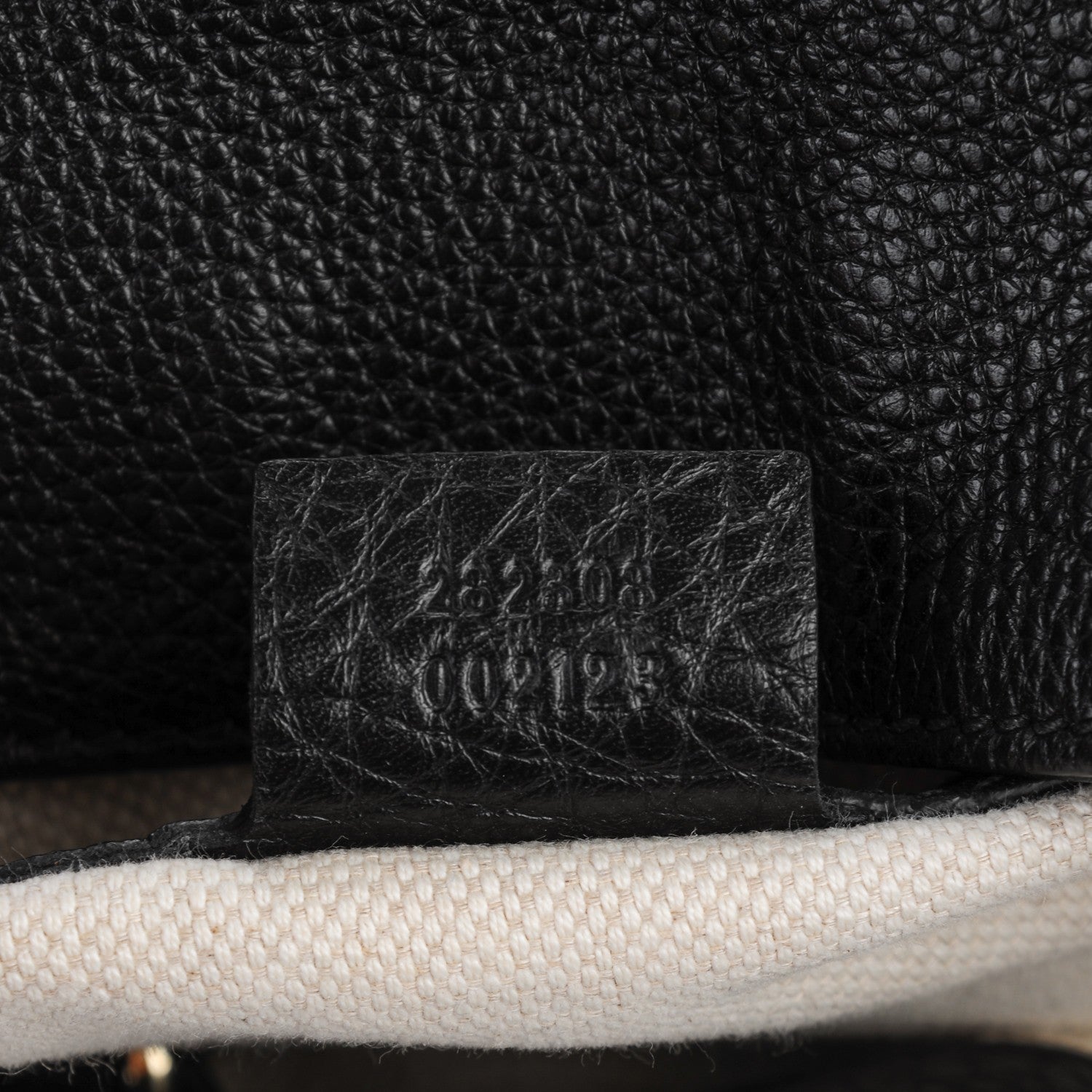 Gucci Pebbled Calfskin Large Soho Shoulder Bag Black 7 of 7