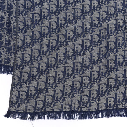 Christian Dior Silk Monogram Scarf Blue 3 of 6