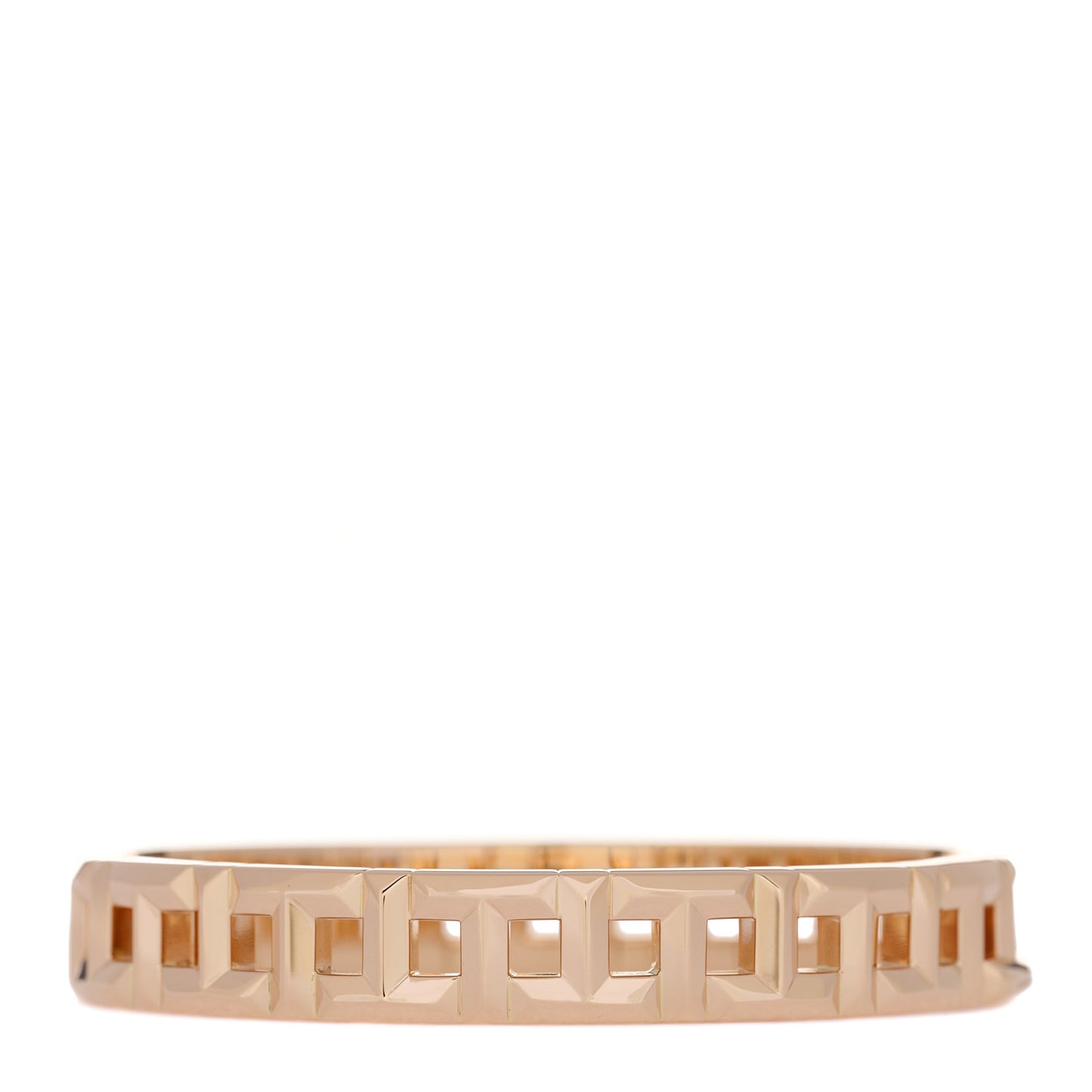 18K Rose Gold Wide T True Hinged Bangle Bracelet