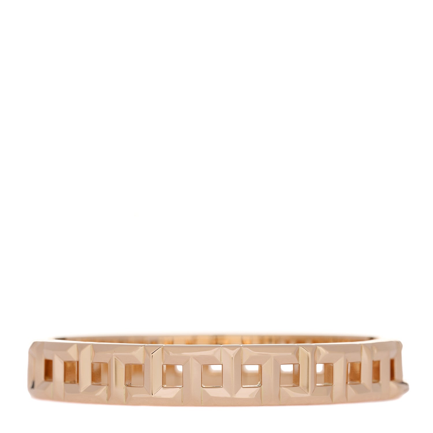 Tiffany 18K Rose Gold Wide T True Hinged Bangle Bracelet 3 of 6