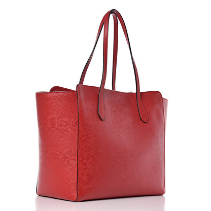 Gucci Dollar Calfskin Medium Swing Tote Red 3 of 9