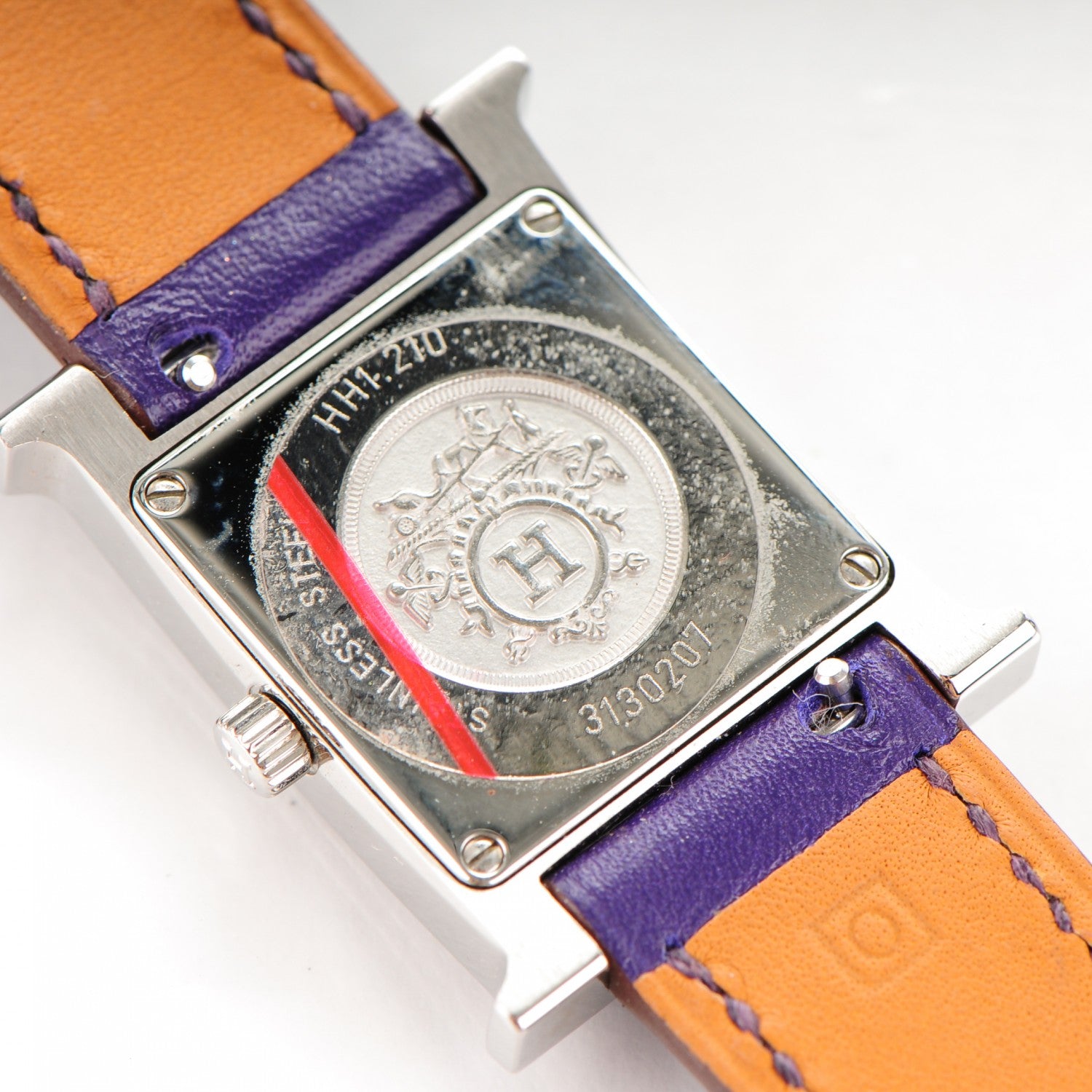 Hermes Stainless Steel Swift 21mm Heure H Hour Quartz Watch Iris 5 of 11