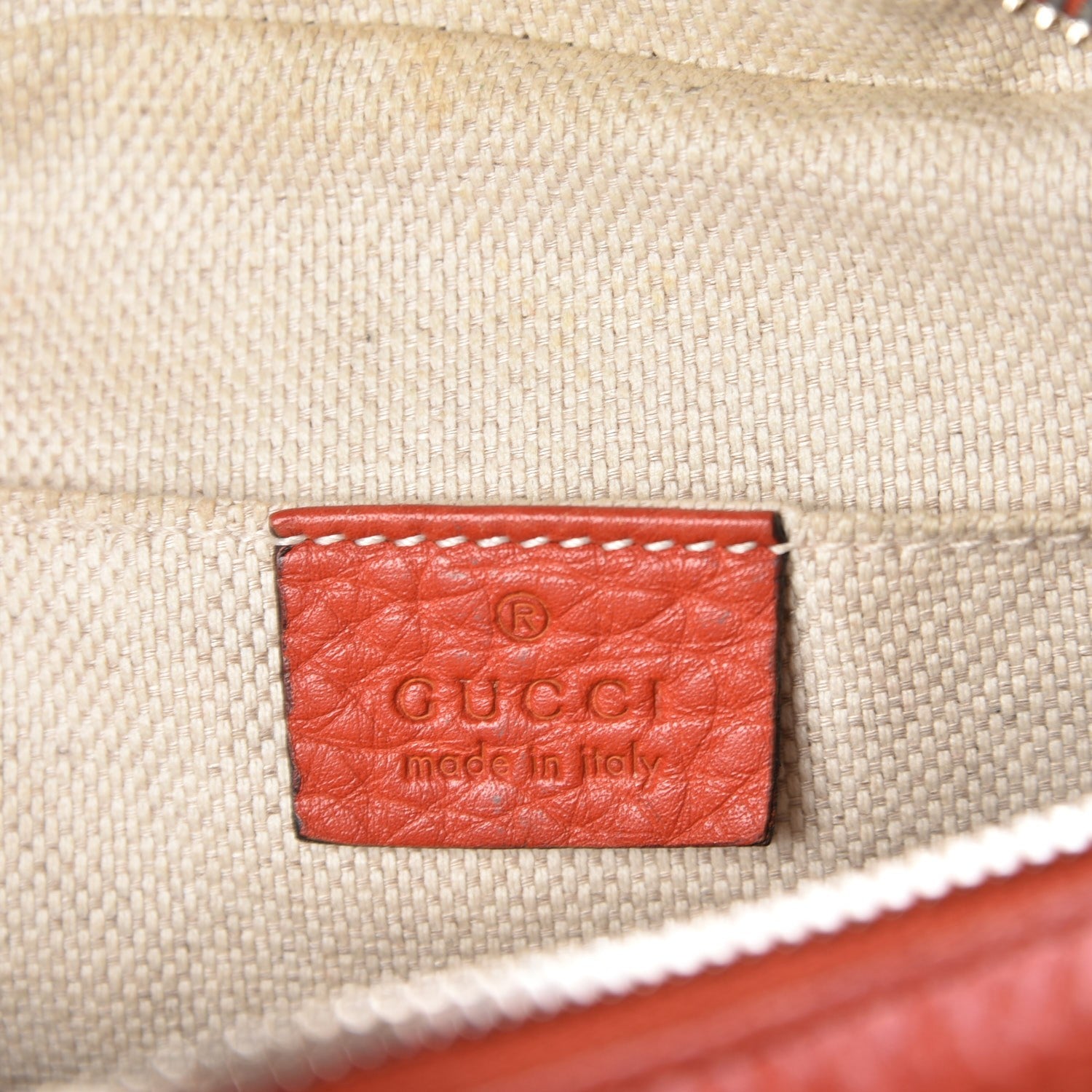 Gucci Pebbled Calfskin Small Soho Disco Bag Sun Orange 6 of 10