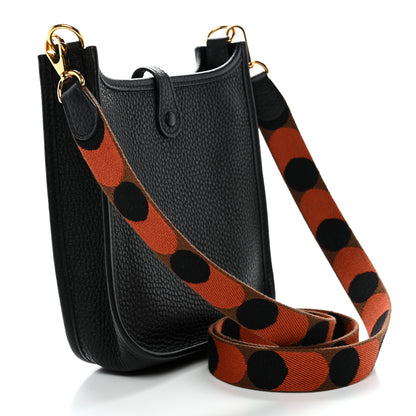 Hermes Taurillon Clemence Evelyne TPM Black Noisette Cuivre 2 of 10