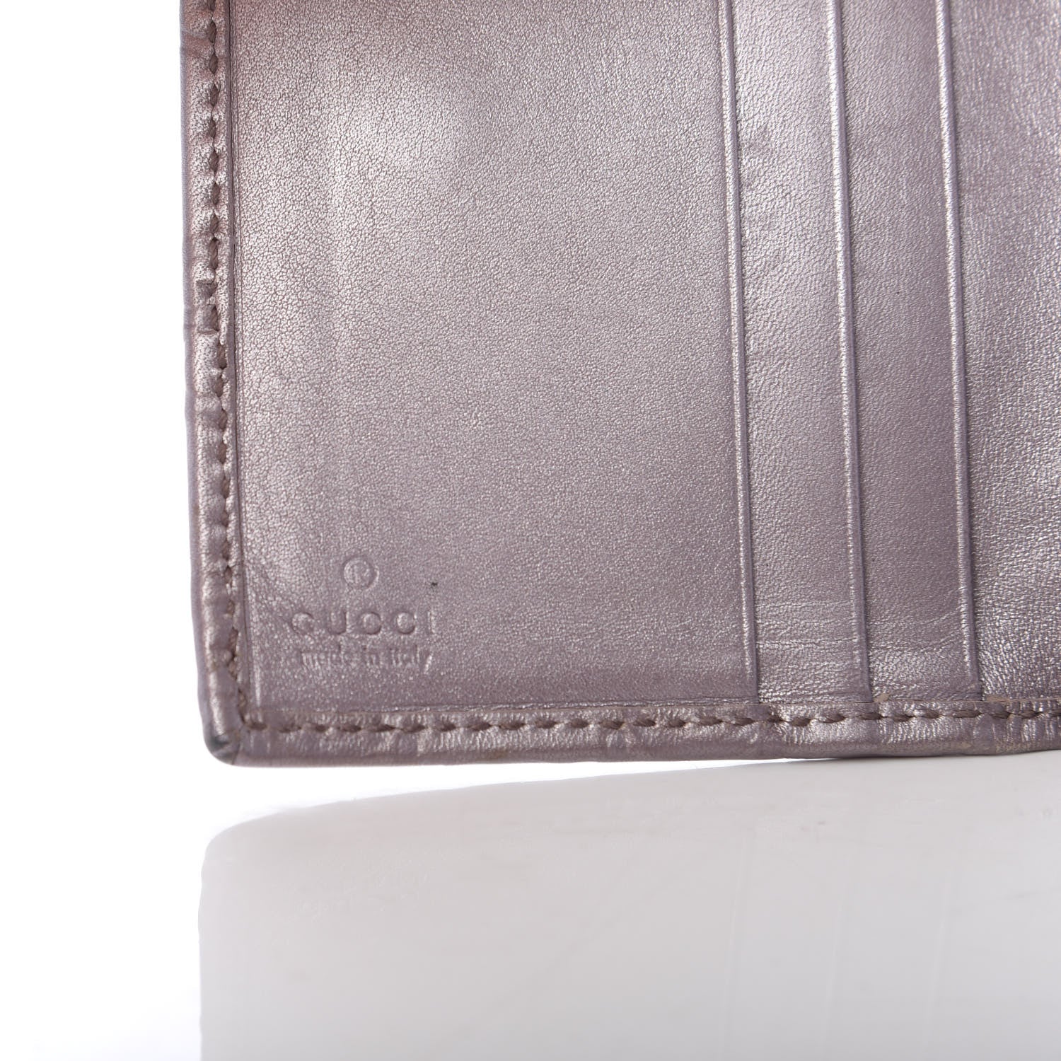 Gucci Metallic Guccissima Heart Travel Wallet Lavender 6 of 6