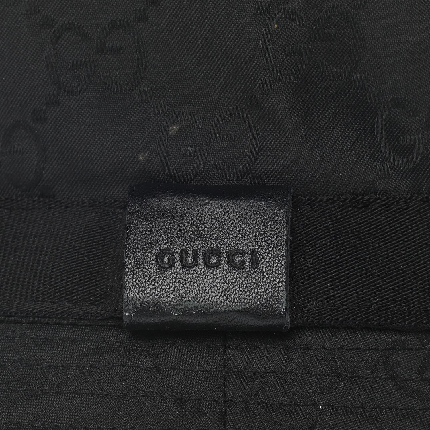 Gucci Nylon Lapin Fur Monogram Bucket Hat L Black 6 of 8
