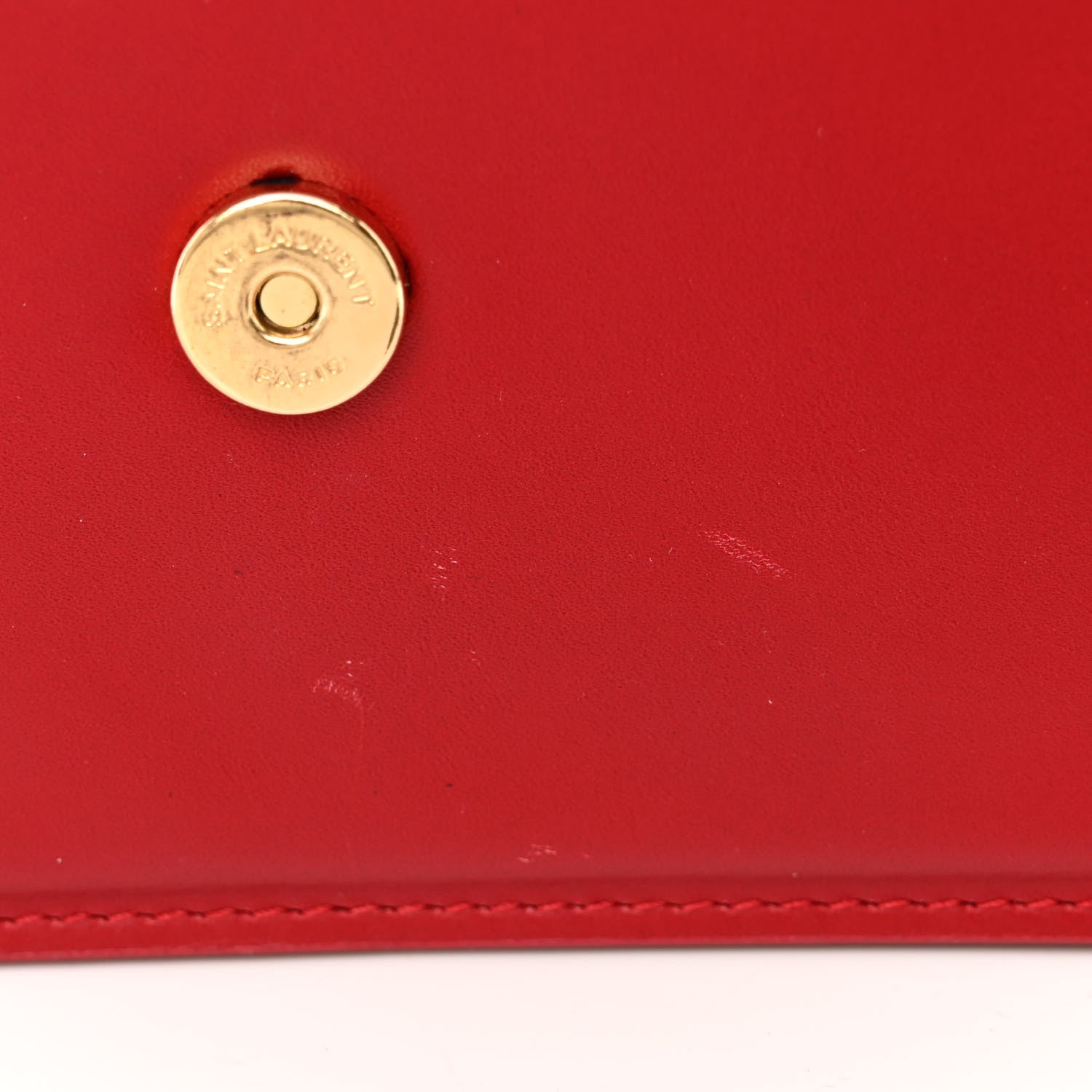 Saint Laurent Smooth Calfskin Zoe Chain Bag Eros Red 11 of 13