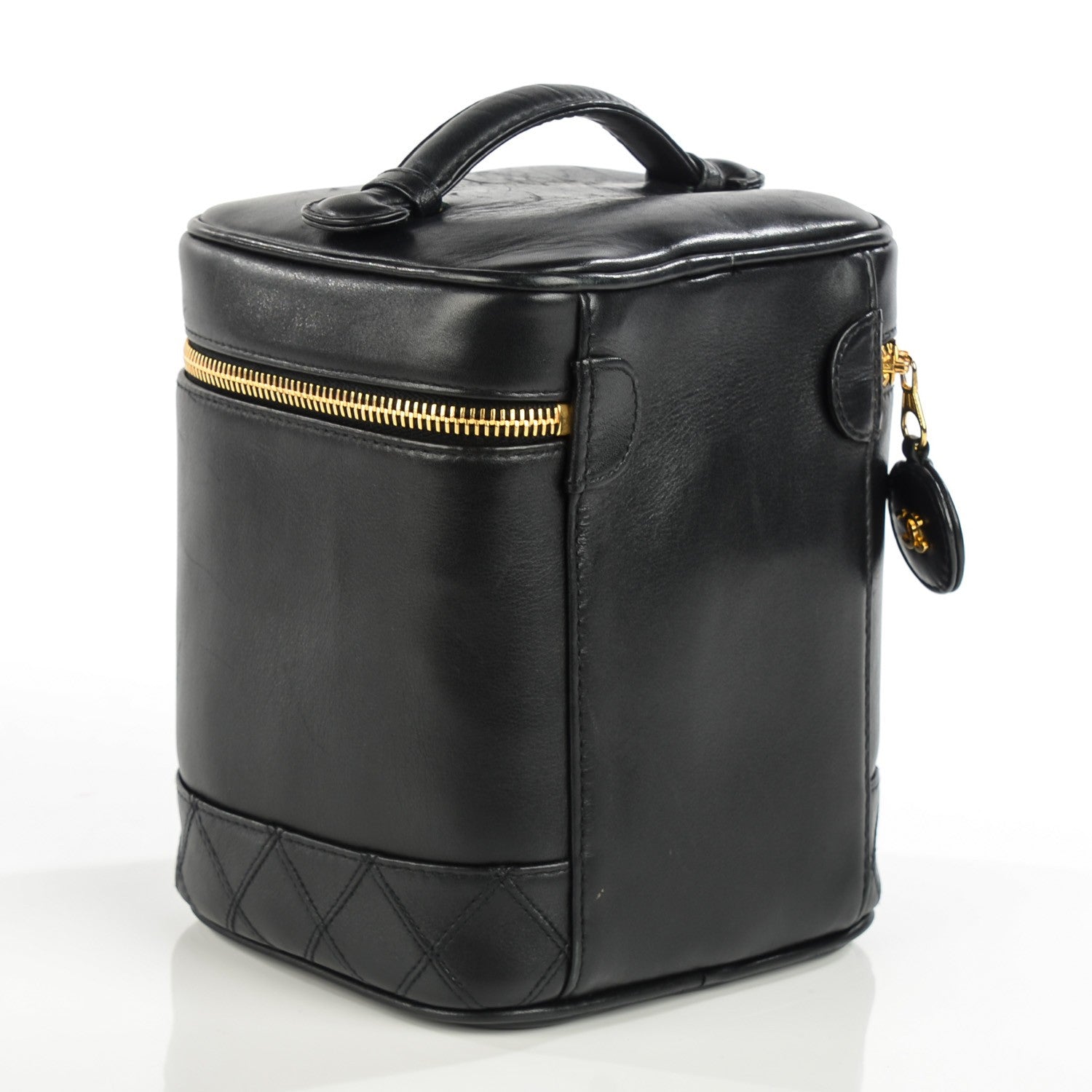 Chanel Lambskin Vanity Cosmetic Case Black 3 of 8
