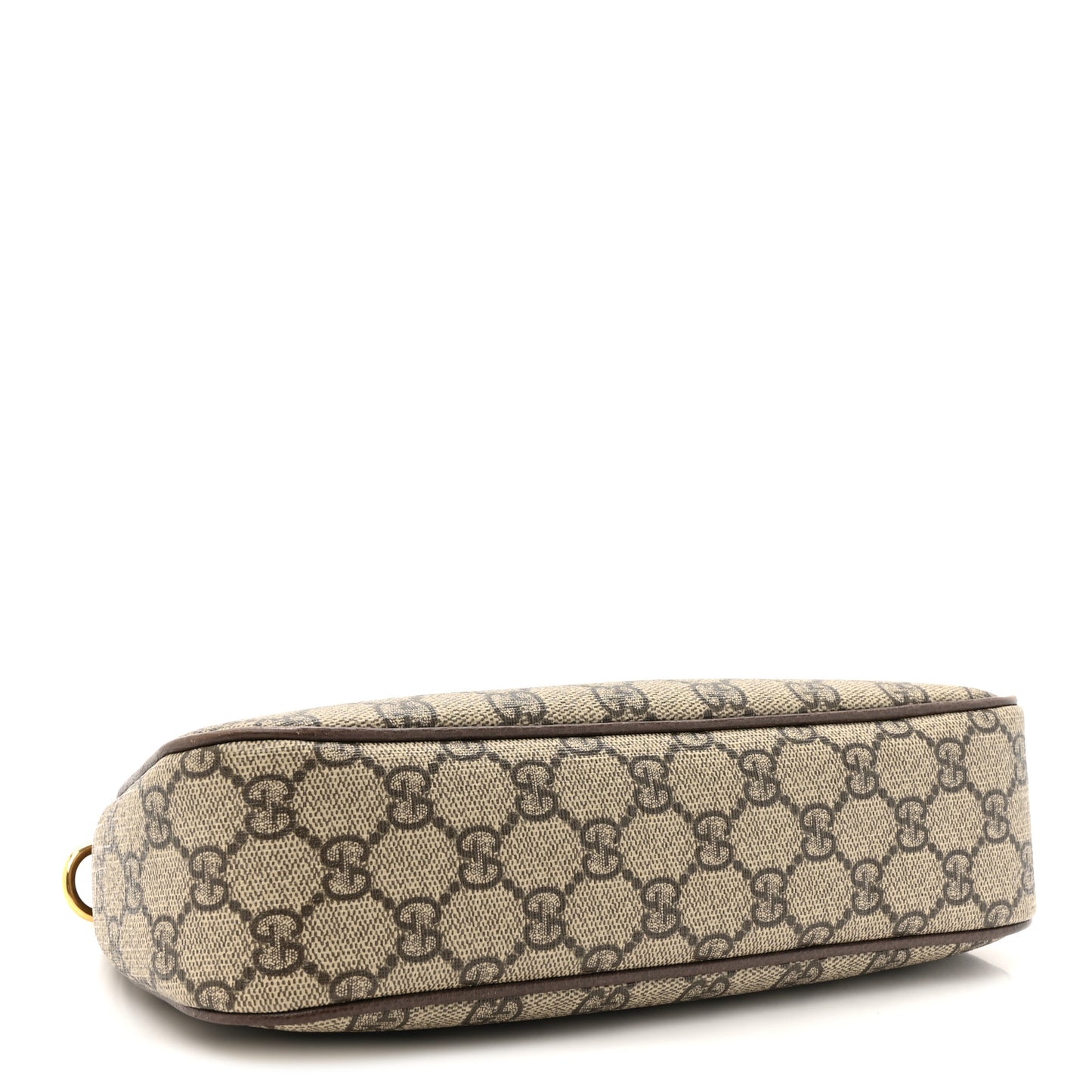 GG Supreme Monogram Textured Dollar Calfskin Web Small Ophidia GG Handbag Beige Ebony New Acero
