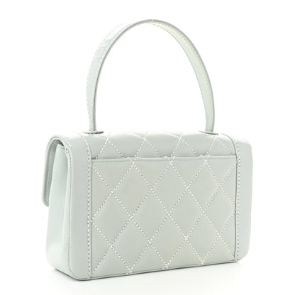 Chanel Calfskin Quilted Wild Stitch Flap Light Blue 2 of 9