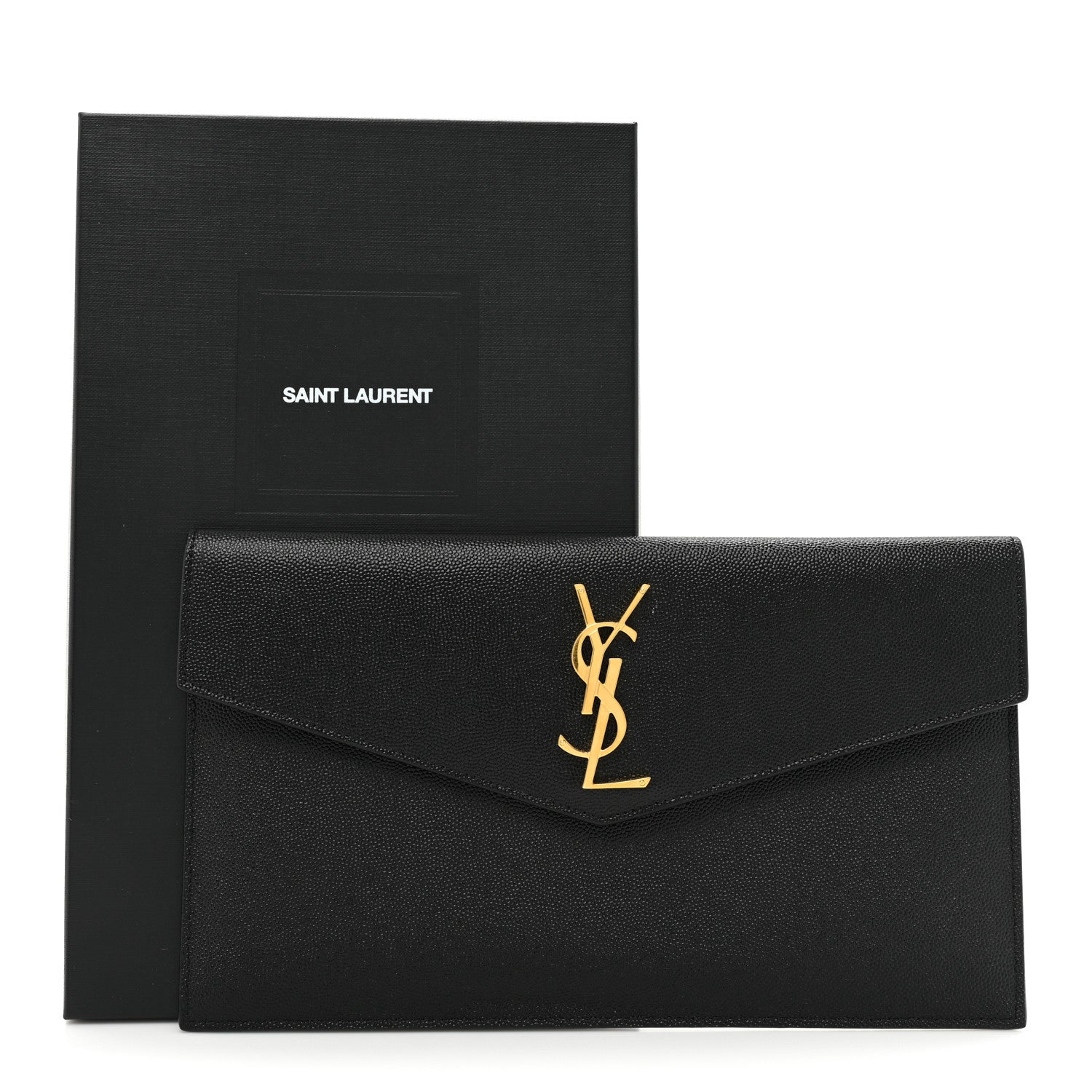 Saint Laurent Grain De Poudre Uptown Pouch Black 9 of 9