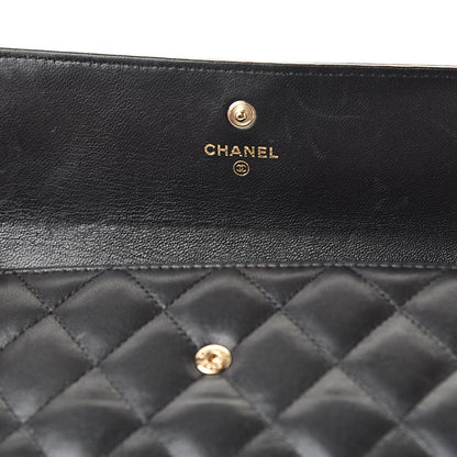 Chanel Lambskin Quilted Boy Flap Wallet Black 10 of 20