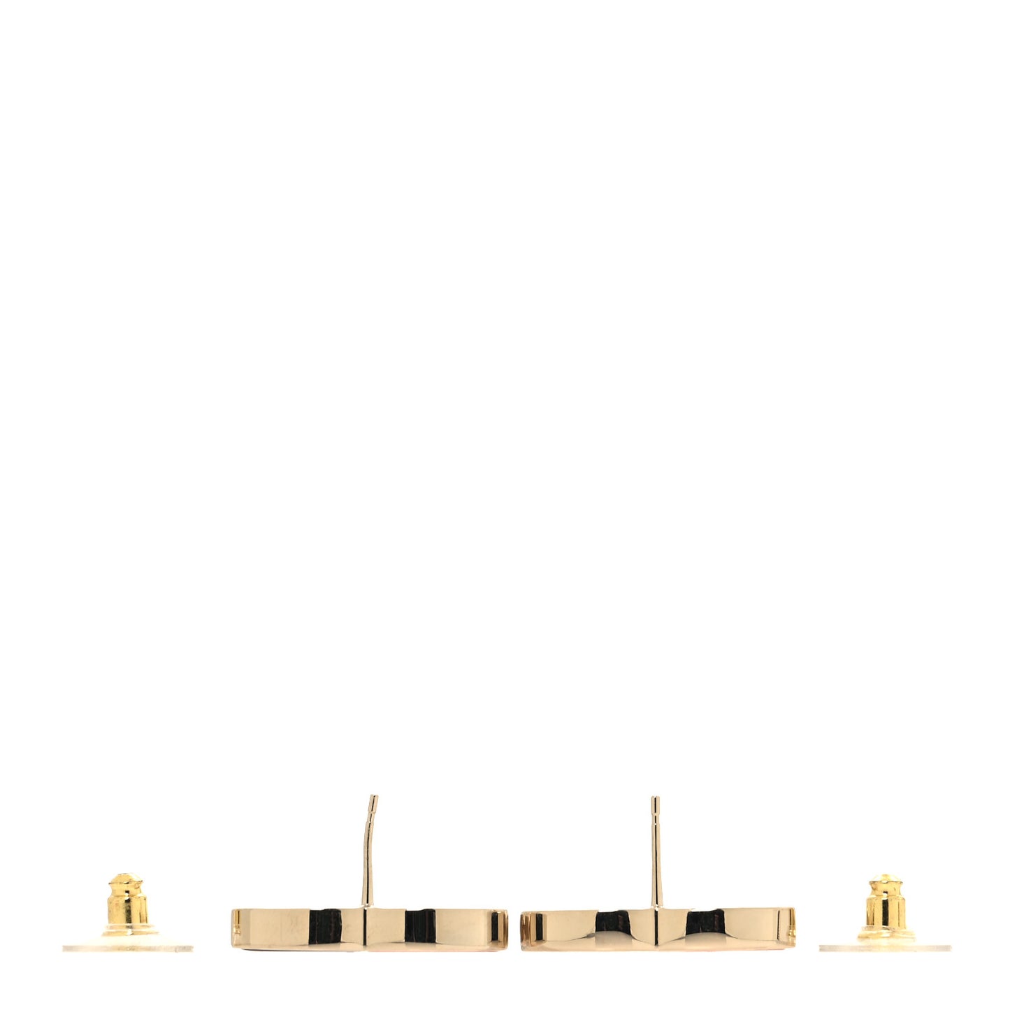 Enamel CC Earrings Gold Black Pink