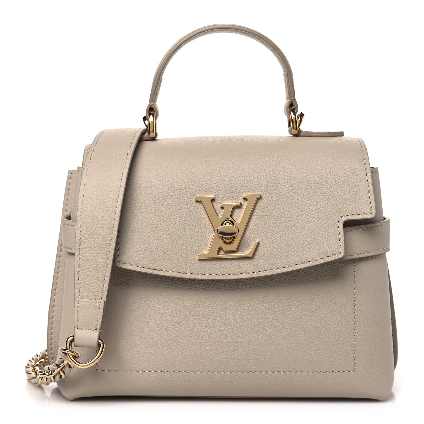 Soft Calfskin Mini Lockme Ever Greige