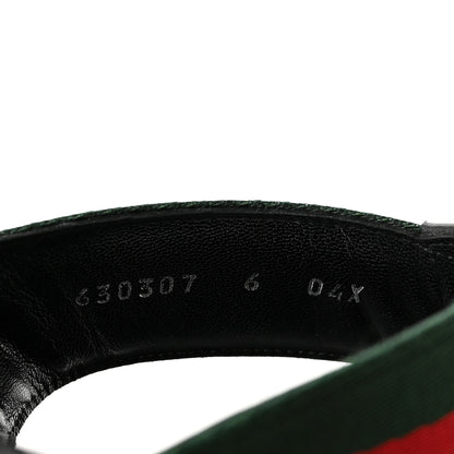 Gucci Nylon Calfskin Web Mens GG Thong Sandals 6 Green Red Black 9 of 10