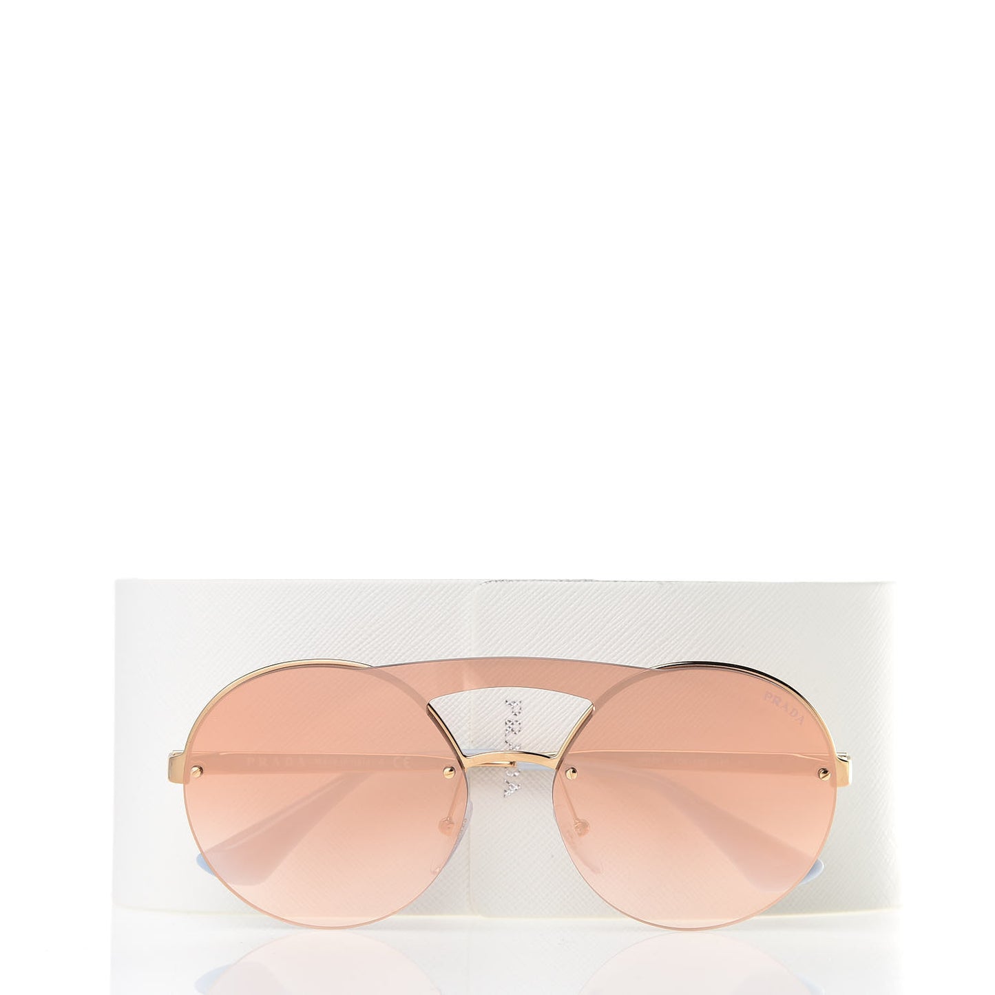 Round Gradient Sunglasses SPR 65T Gold
