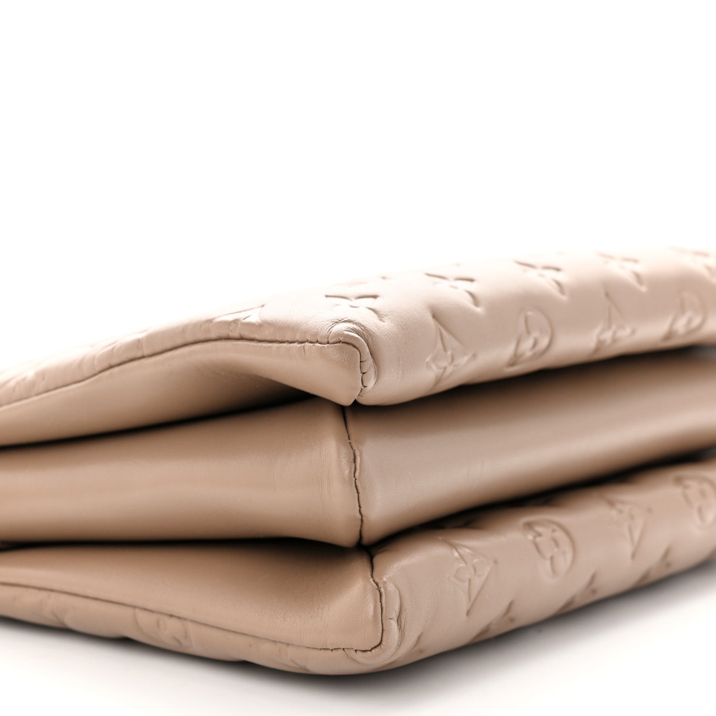Lambskin Embossed Monogram Coussin PM Taupe