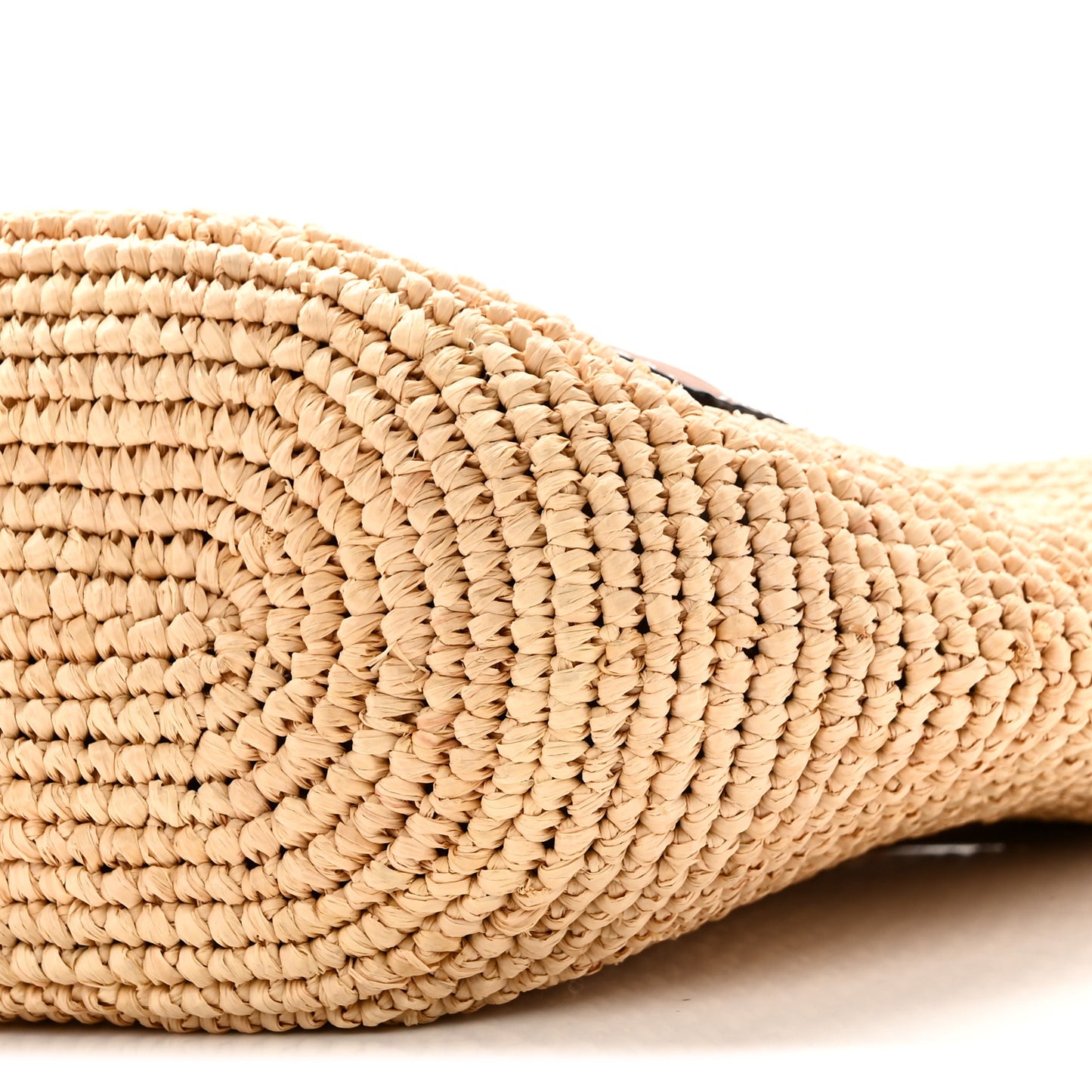 Calfskin Raffia Paulas Ibiza Pochette Bag Natural Tan